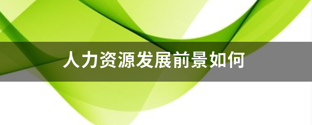 人力資源發(fā)展前景如何:人力資源